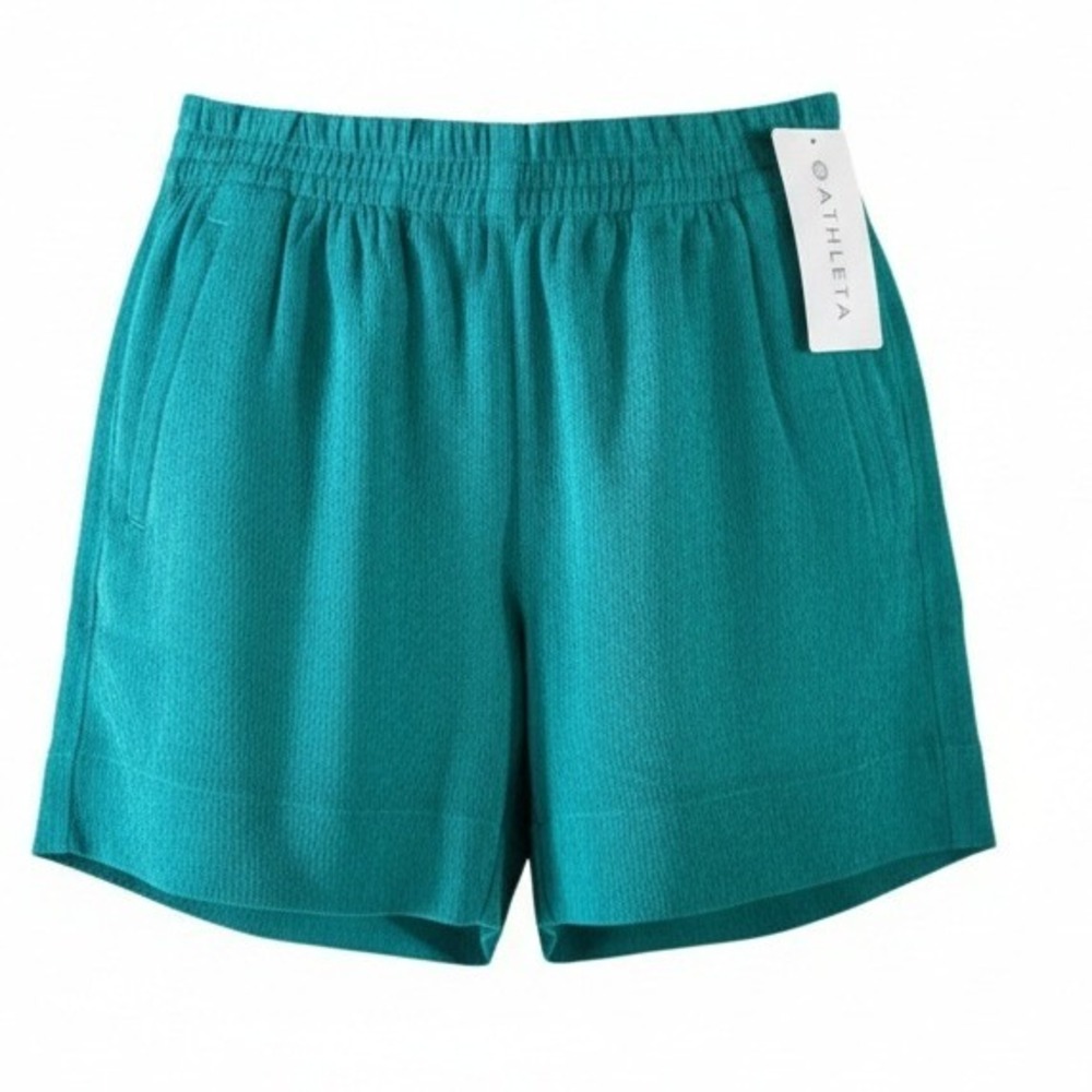 Athleta Echo Short GreenTextured Quick Dry Breathable Women's Size 8 NWT $79